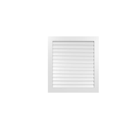 Ekena Millwork Vertical Surface Mount PVC Gable Vent: Functional, w/ 3-1/2"W x 1"P Standard Frame, 38"W x 42"H GVPVE38X4201SF